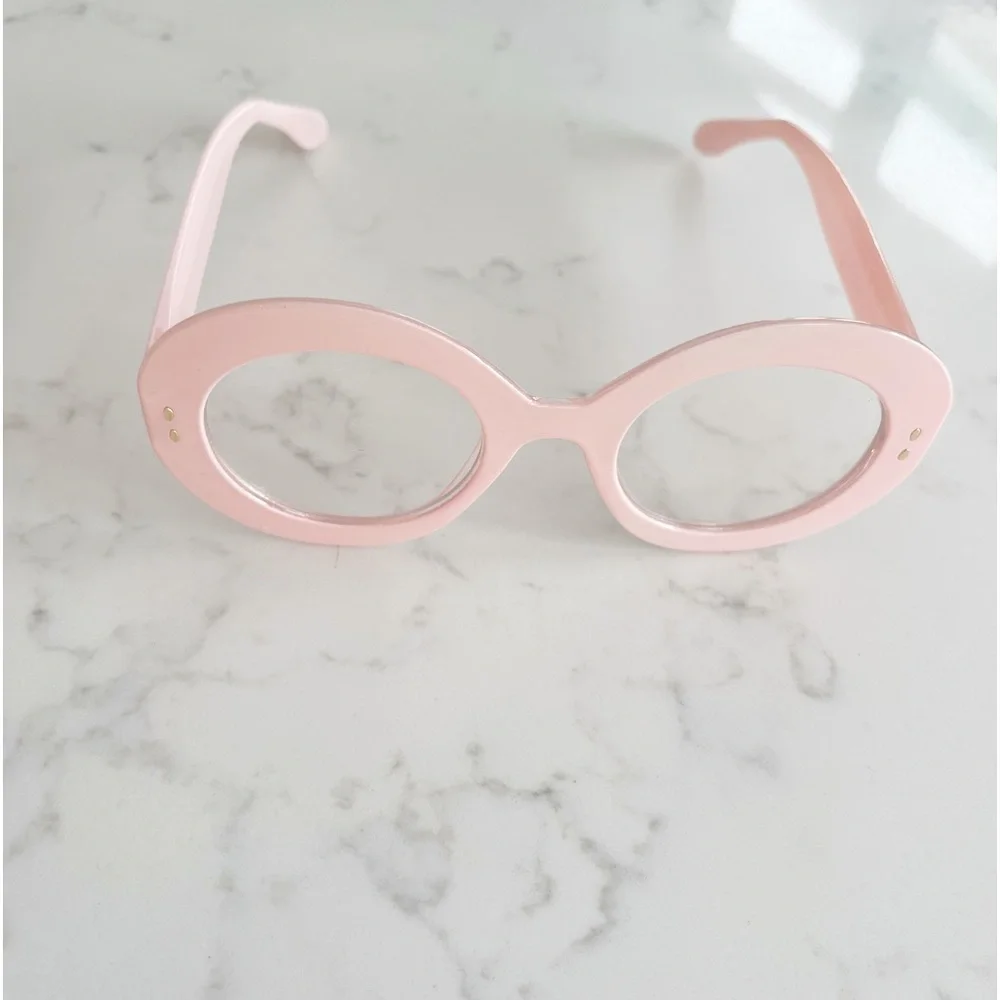 Ladies Clear Round Lens Funky Cool Retro Style Fashion Glasses Nerd - Picture 1 of 6